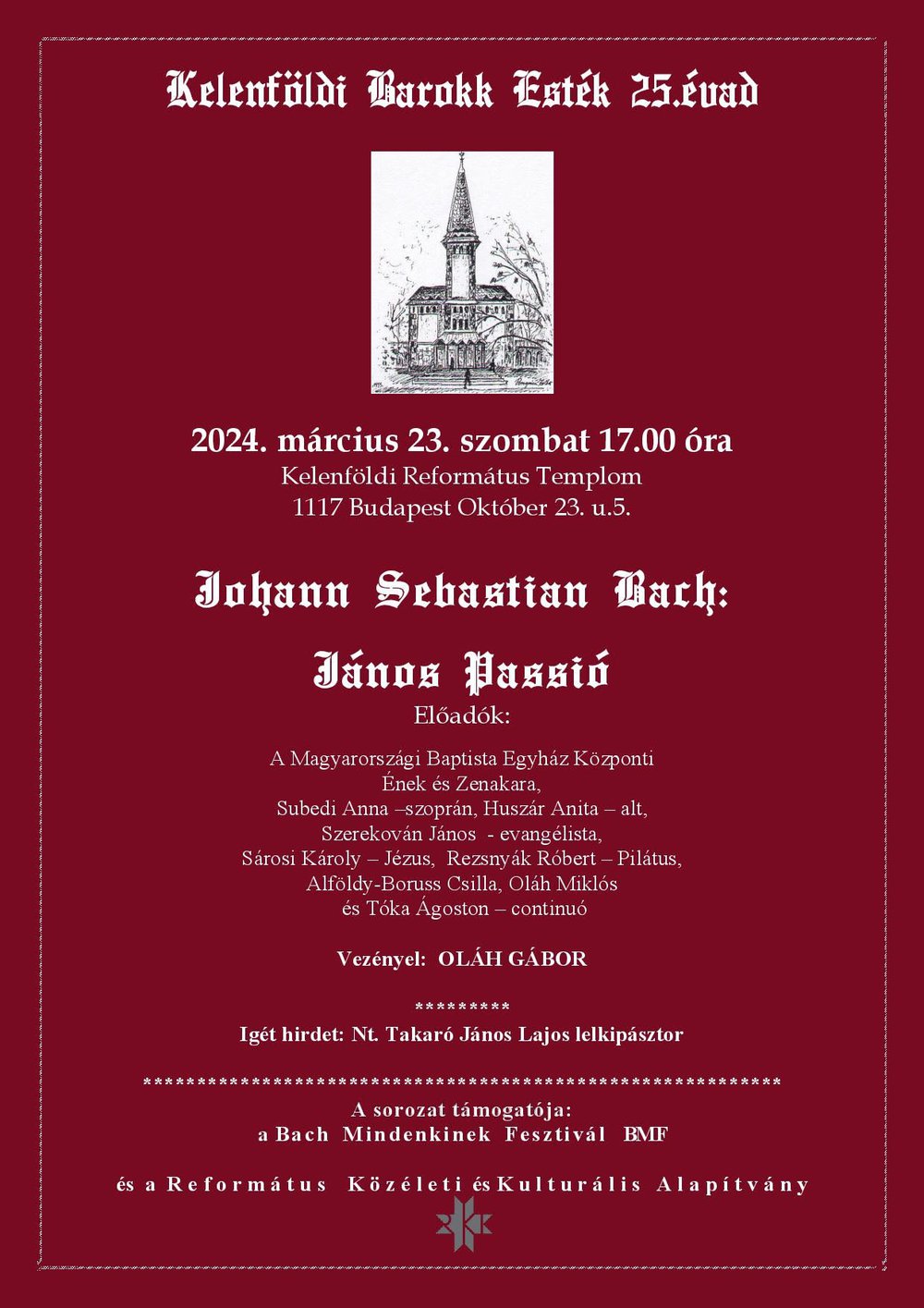 Kelenföldi Barokk Esték – János Passió