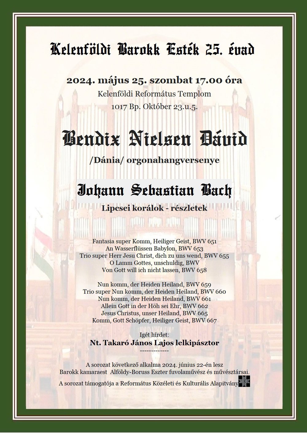 Kelenföldi Barokk Esték – Bendix Nielsen Dávid