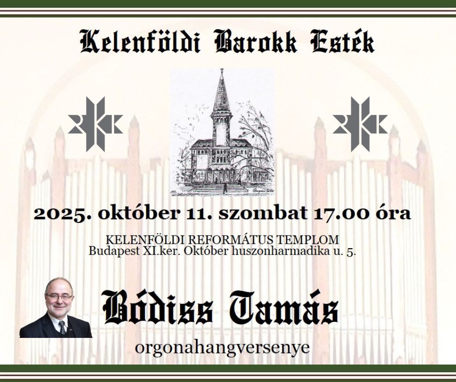 Bódiss Tamás októberben Kelenföldön orgonál