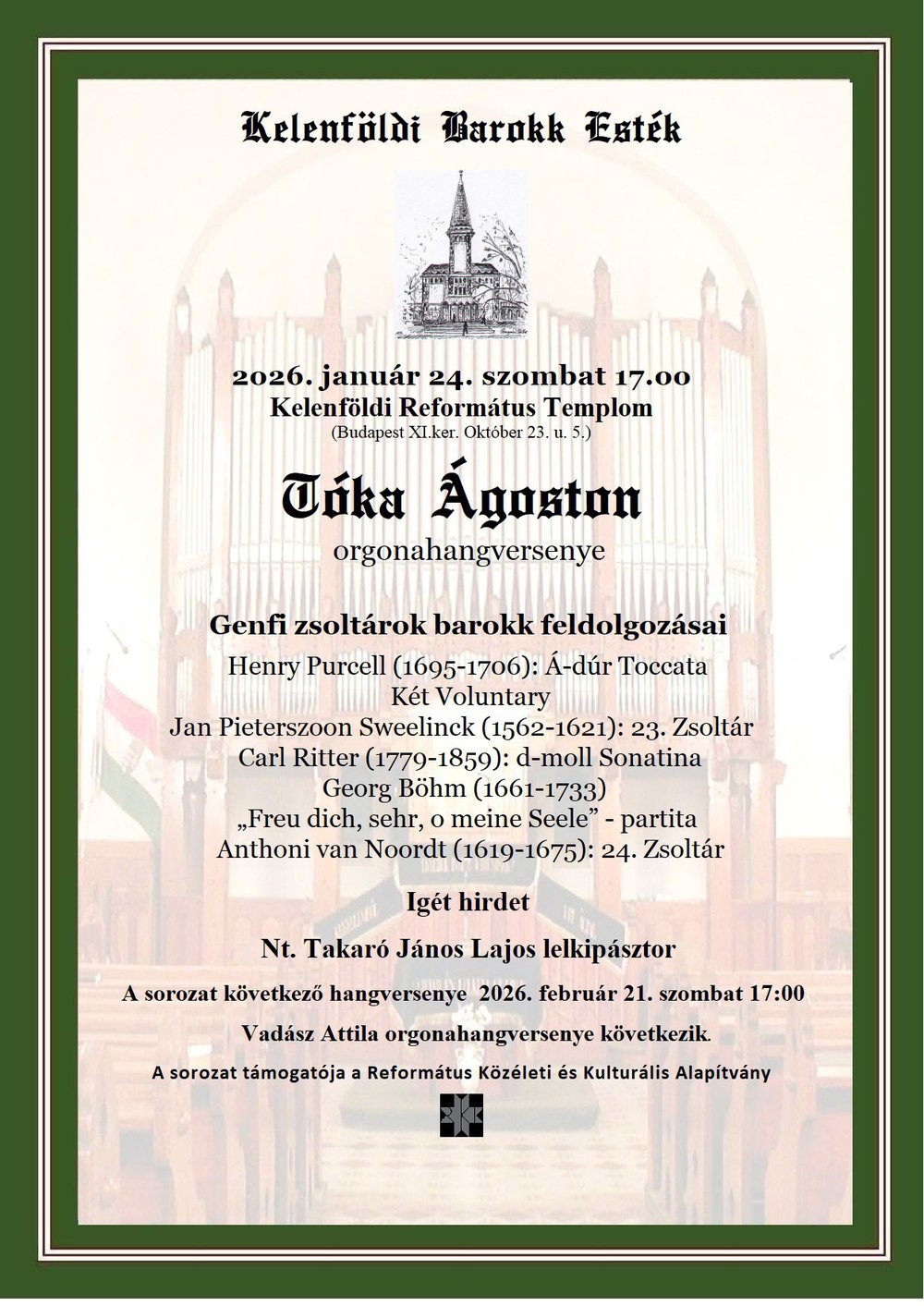 Genfi zsoltárok csendülnek fel Kelenföldön